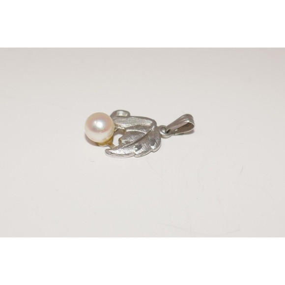 Imperial Pearl Syndicate IPS Sterling Silver 925 Pearl Leaf Charm Pendant - Picture 9 of 10
